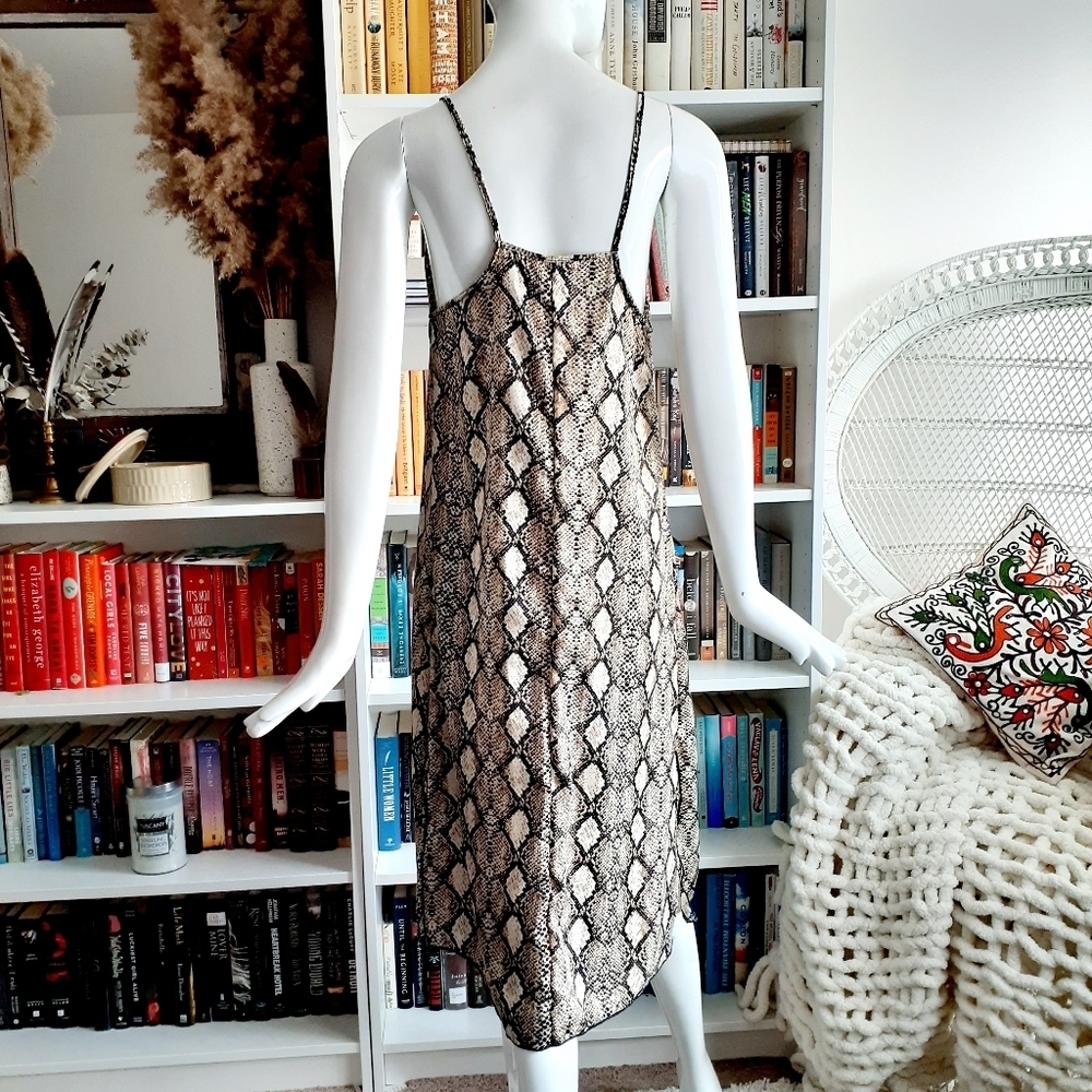 NEW See You Monday Snake Print Spaghetti Strap Dress Size Medium P5542 - Picture 6 of 11